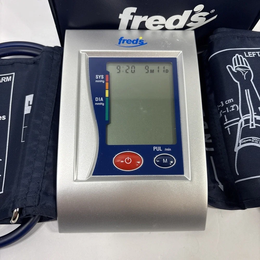 Fred's Automatic Blood Pressure Monitor 76-490 Large Upper Arm Cuffs & Case